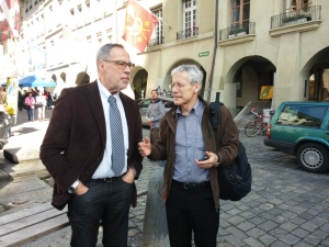 Peter Vollmer im Gespräch mit Alexander Tschäppät, Stadtpräsident